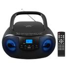 Reprodutor de CD portátil Gelielim com Bluetooth e rádio FM, controle remoto