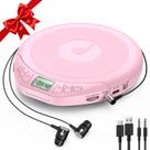 Reprodutor de CD portátil Kegaudio com proteção anti-salto, visor LCD e MP3 Reprodutor de CD portátil Kegaudio com proteção anti-salto, visor LCD e MP3