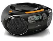 Reprodutor de CD portátil Philips Boombox MP3 Cassete Prata