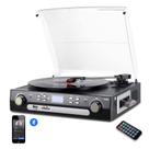 Reprodutor de discos DIGITNOW Bluetooth de vinil para MP3, preto
