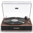Reprodutor de Discos RetroAudio com Tração por Correia e Alto-Falantes Bluetooth Reprodutor de Discos RetroAudio com Tração por Correia e Alto-Falantes Bluetooth