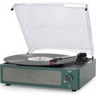 Reprodutor de discos seasonlife com receptor sem fio embutido e 2 alto-falantes estéreo, 3 velocidades, 3 velocidades, tamanho LP, mesa giratória portátil para discos de vinil