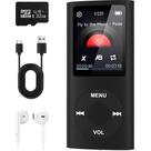 Reprodutor MP3 wanbbaoaa Bluetooth 5.2 32 GB com tela de 1,8" Reprodutor MP3 wanbbaoaa Bluetooth 5.2 32 GB com tela de 1,8"