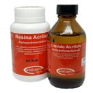Resina Acrílica Auto Kit Líquido 100ml + Pó Incolor 80g Triunfo