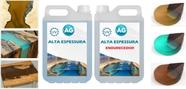 Resina Alta Espessura 5KG + 3 Cores Semitranslúcidas