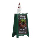 Resina criativa de quadro-negro de Natal para escultura de jardim