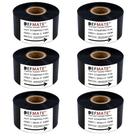 Resina de Fita de Transferência Térmica Preta - 30mm x 100m (6 Rolos) Resina de Fita de Transferência Térmica Preta - 30mm x 100m (6 Rolos)