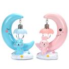 Resina de mouse Night Light Moon Star, estéreo 3D, decoração de casa, 2 unidades