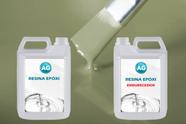Resina Epóxi 1KG + Cor sólida Cinza Oliva RAL7002 AG
