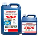 Resina Epoxi 4008 Baixa Viscosidade ULTRA TRANSPARENTE e Proteção UV Com Endurecedor (7,300 Kg)