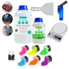 Resina Epoxi Incolor Rígida P/ Arte Kit 1,5kg + 7 Pig+brinde