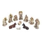Resina imp presepio roupa tecido claro 11 peças 30 cm