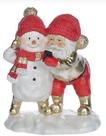 Resina noel e boneco de neve 16cm