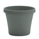 Resina redonda Planter Bloem Terra de 16 cm com drenagem