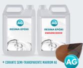 Resinas Epóxi 1KG + Corante semi-transparente marrom