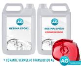 Resinas Epóxi 1KG + Corante Vermelho Translucido AG
