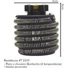 Resistencia Hydra Corona Ducha Gord 4T 220V