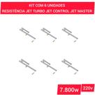 Resistência Jet Turbo Jet Master Jet Control 7.800W 220V Kit Com 6 Unidades Para Chuveiro WReG