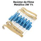 Resistor De Filme Metálico 1% 10PCS Faixa De 1R-1M Ohm 4.7R 10R 22R 33R 47R 1K 4.7K 10K 100K Ohm