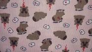 Retalho Malha Canelada Estampa Capivara Capivarinha 1x1,40mt