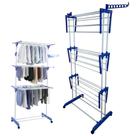 Retrátil 3 Andares Compacto Roupas Aço Varal Dobrável Seca Fácil