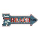 RETRO PLACA DECORATIVA 16x25x,2cm METAL AZUL SETA