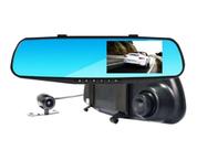 Retrovisor Automotivo com Câmera de Ré e Frontal Tela 4.3 + DVR - Knup
