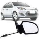 Retrovisor Carona Direito Passageiro Ford Fiesta Rocan Street 2002 2004 2006 2008 2010 2012 2014 Dobrável Controle Regulagem Manual Preto