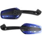 Retrovisor Espelho Esportivo Universal - Preto Com Azul - Allen