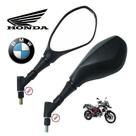 Retrovisor Espelho Moto Bmw F800 Honda Haste Curta Articulado Giro 360 Cb300 Titan Fan Xre Twister