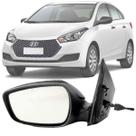 Retrovisor Esquerdo Lado Motorista Hyundai HB20 2012 2013 2014 2015 2016 Preto Regulagem Manual