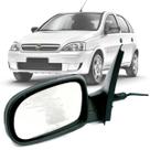 Retrovisor Esquerdo motorista Chevrolet Corsa Montana 2002 2003 2004 2005 2006 2007 2008 2009 2010 2011 2012 com Controle Manual Interno e Dobravél