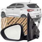 Retrovisor Esquerdo (motorista) Fiat Argo Cronos Manual com Capa Vermelho Branco Preto Prata