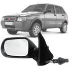 Retrovisor Esquerdo Uno Fire 4 Portas 2006 2007 2008 2009 2010 Controle Manual