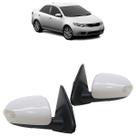 Retrovisor Externo Cerato 2009 2010 Branco Regulagem Elétrica Com Pisca