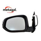 Retrovisor Hilux 2016 a 2025 Eletrico Cromado Lado Esquerdo