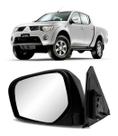 Retrovisor L200 Triton Fixo Capa Cromada 2007 A 2016