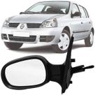 Retrovisor Lado Esquerdo Motorista Renault Clio Hatch Sedan 2000 2002 2004 2006 2008 2010 2012 com Controle Interno de Regulagem Manual