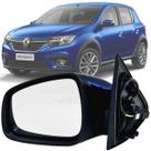 Retrovisor Lateral Esquerdo Motorista Renault Sandero Logan 2014 2016 2018 2020 2022 Original Regulagem Elétrico Capa Azul