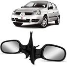 Retrovisor Manual Clio 2000 01 á 2012 Com Controle Esquerdo