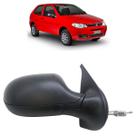Retrovisor Palio Fire 2 Portas 2009 2010 2011 2012 2013 2014 Preto Acabamento Texturizado Controle