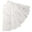 Revestimento Brick Adesivo Flexivel Parede Marmore Branco Jazz 30x7,5cm - 24un.
