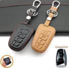 Revestimento Couro Capa Chaveiro Chave Presença 4 Botões Hyundai Tucson Santa Fé Sonata Ix35