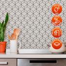 Revestimento de Azulejo Geométrico Elegant Diamond 250
