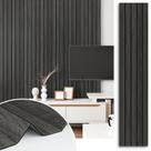 Revestimento de Parede STICKEEP Ripado 3D de Madeira Cinza e Preto 30 x 300 cm