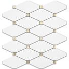 Revestimento para backsplash de cozinha STICKGOO com aparência de mármore em PVC 32 x 32 cm