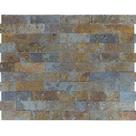 Revestimento Pedra Natural Tijolinho Piato 7x22cm Mattone Ferrugem