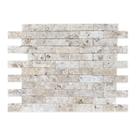 Revestimento Pedra Natural Tijolinho Travertino Anticato 7x23cm Mattone