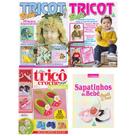 Revista de Artesanato Crochê e Tricô Roupinhas Para Bebes Mantas Sapatinhos + 160 Modelos Em 4 Vols