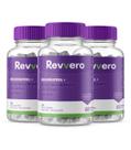 REVVERO 180 CAPS 500MG Resveratrol Ácido Hialurônico Colágeno Biotina KIT 3 Frascos